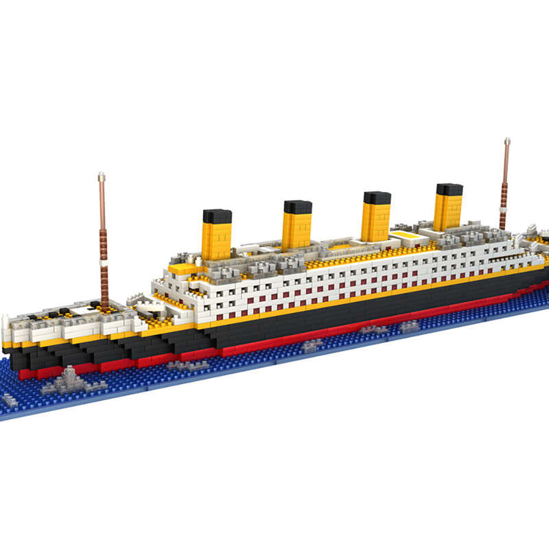 1860pcs Titanic Model Micro Blocks Building Set Puzzle DIY Educational Toy Gift for Adults Children