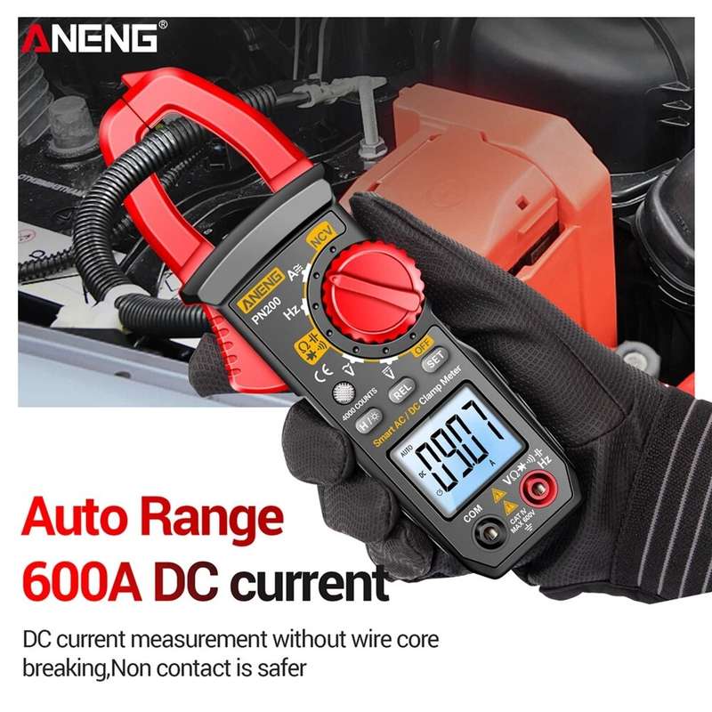 ANENG PN200 Digital Clamp Meter DC/AC 600A Current 4000 Counts Multimeter Ammeter Voltage Tester Car