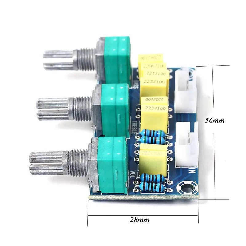 DLHiFi XH-M802 Passive Tone Board Amplifier Preamp Power Module Low High Sound Adjustment Electonic