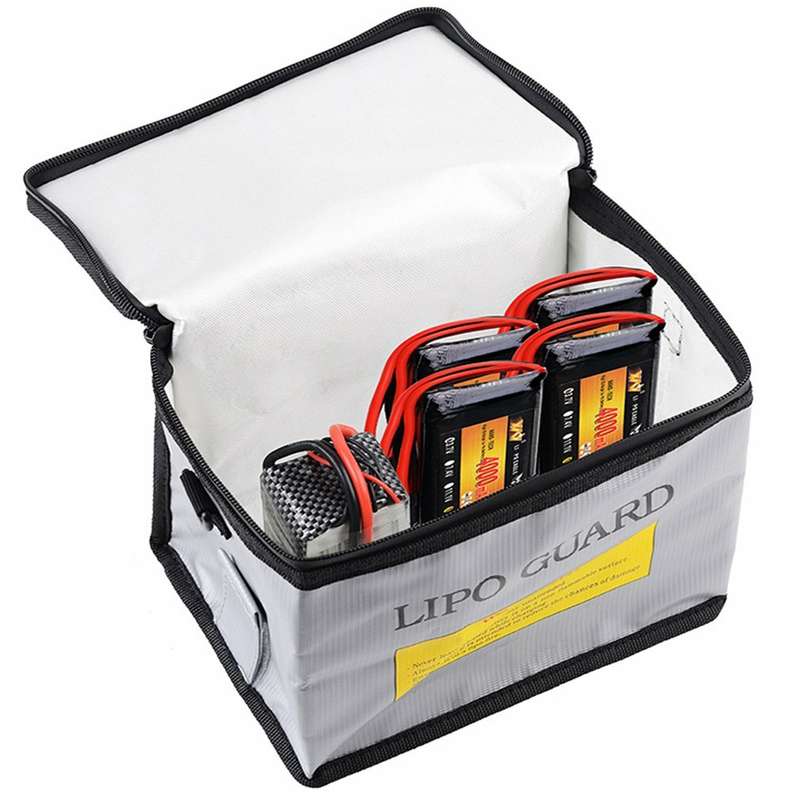Lipo Battery Safety Bag 215x145x165mm Portable Explosion-proof Fireproof Storage Bag For RC Drone Ba