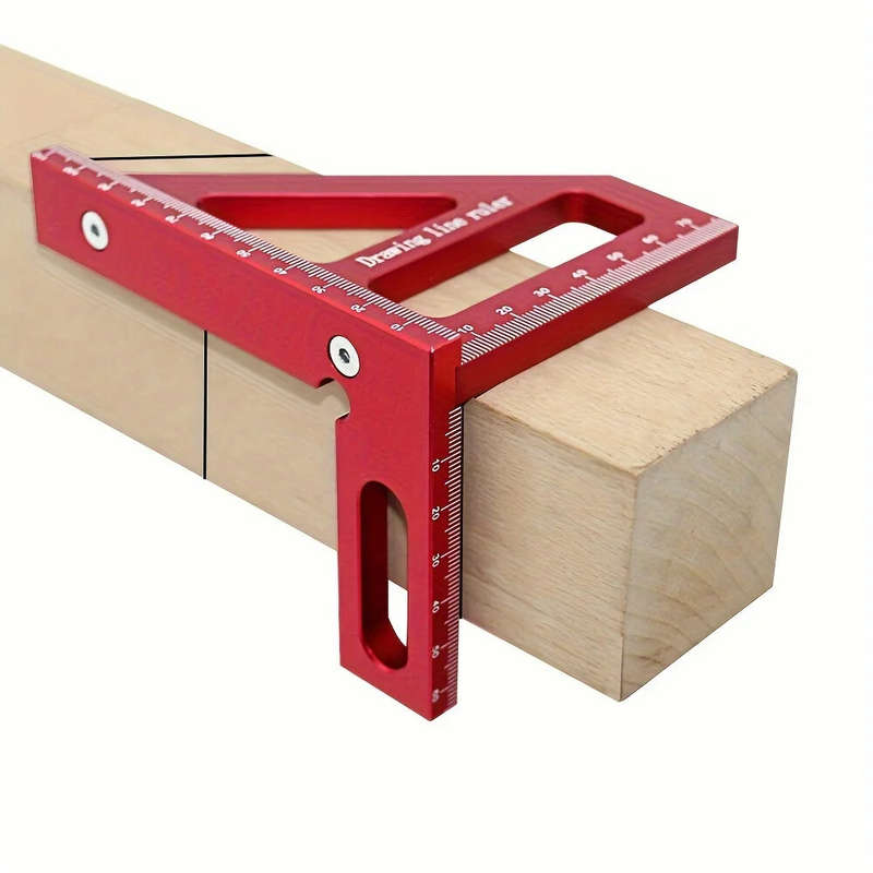 Aluminum Model Center Finder Woodworking Square 45/90 Degree Metric Right Angle Line Gauge Enduring
