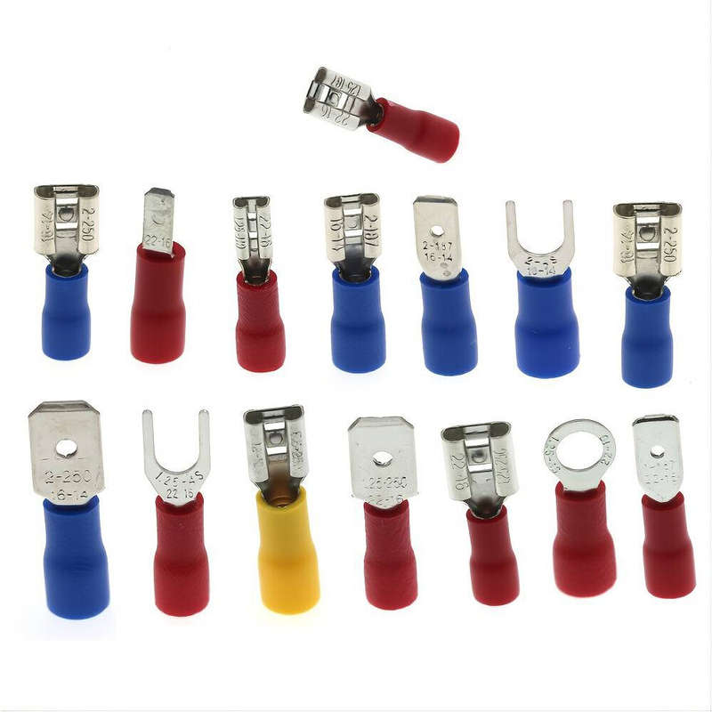280Pcs Spade Terminals Insulated Cable Connector Electrical Wire Crimp Butt Ring Fork Set Lugs Rolle