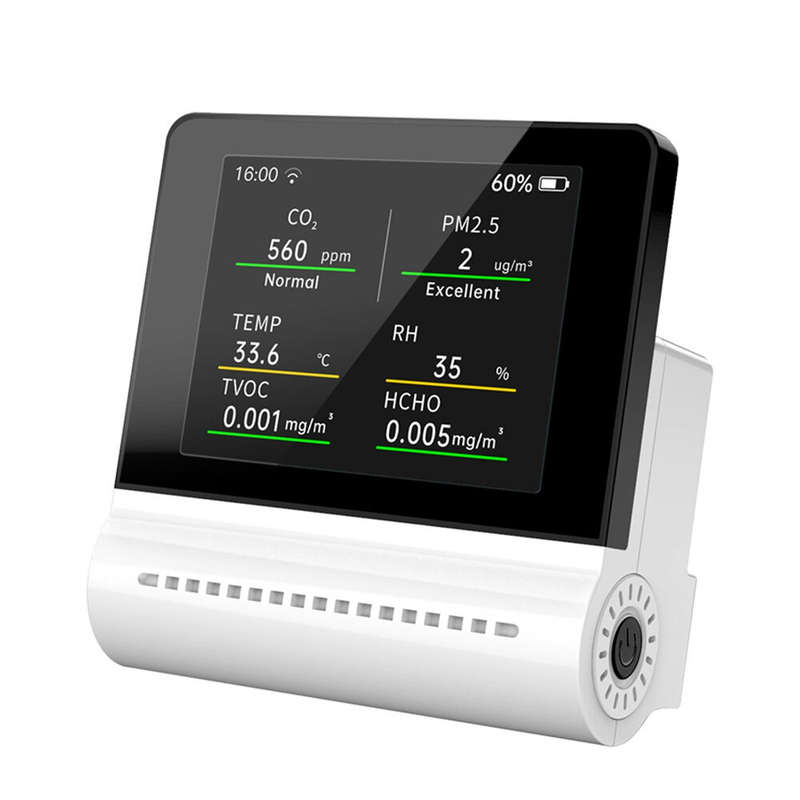 NOYAFA JSM16 5-in-1 Household Air Quality Monitor PM2.5/CO2/HCHO/TVOC Detector Temperature Humidity