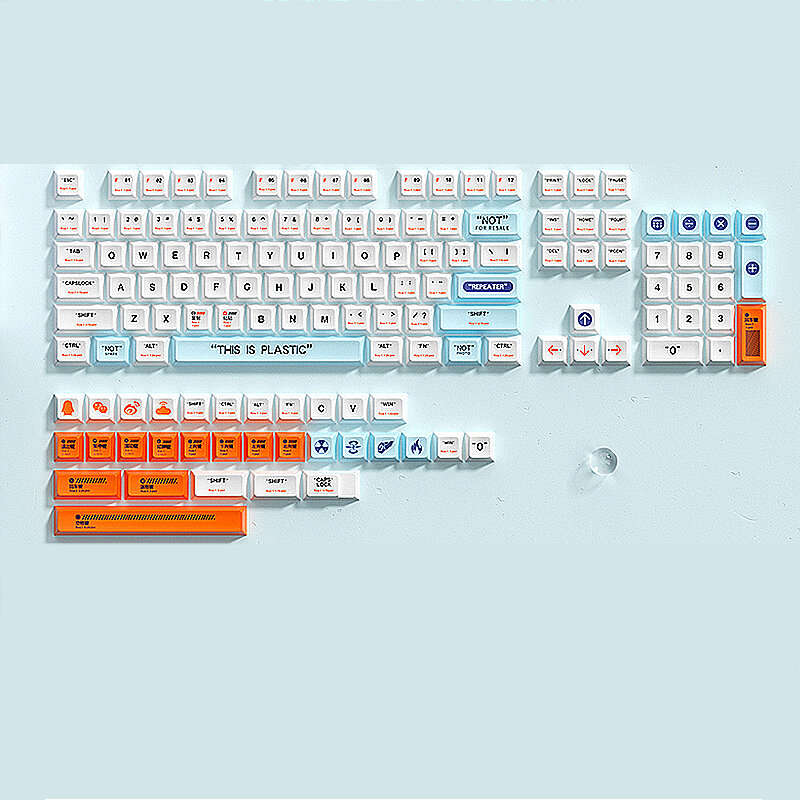 135 Keys Agent Plastic Theme Keycaps Set XDA Profile PBT Sublimation Key Caps Suitable for 61/68/75/