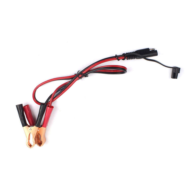 FOXSUR Battery Charger Clip Cable SAE to Alligator Clip Cable DC Cable SAE Quick Connect Charging Ca