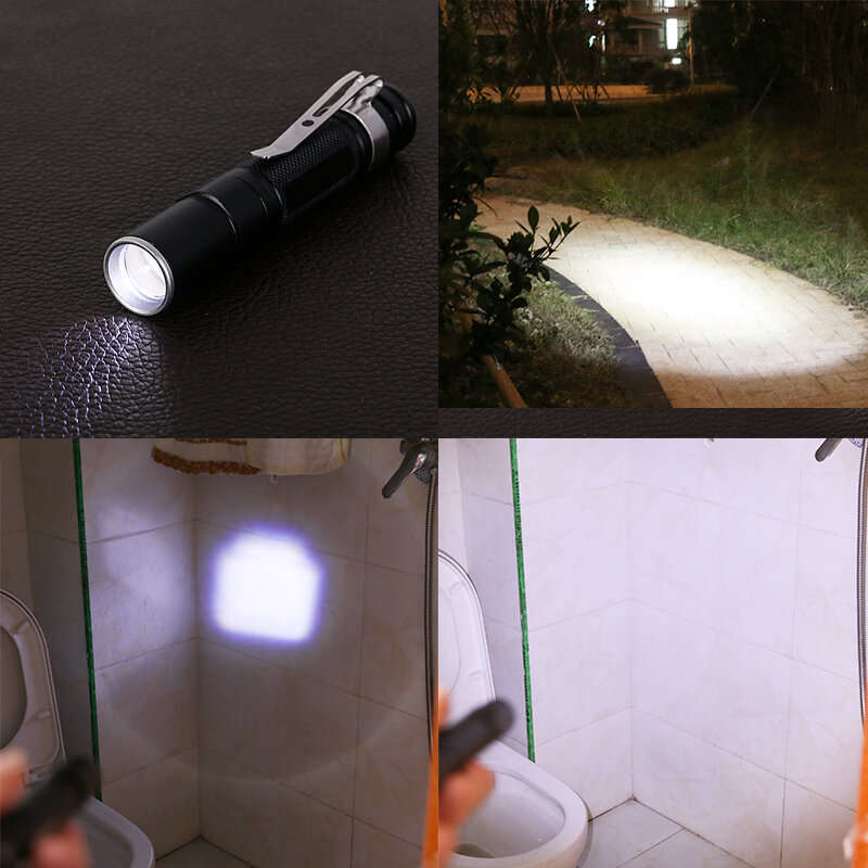 Bikight E522 XPE Ultra Bright Zoombale LED AAA Flashlight MINI Torch Waterproof Pocket Light Pen Lig