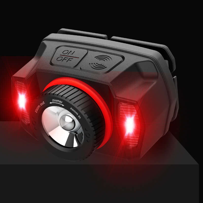 XPG+LED Strong Headlamp LED Head Light Built-In Battery Usb Charging New Wave Sensing Zoom Strong He