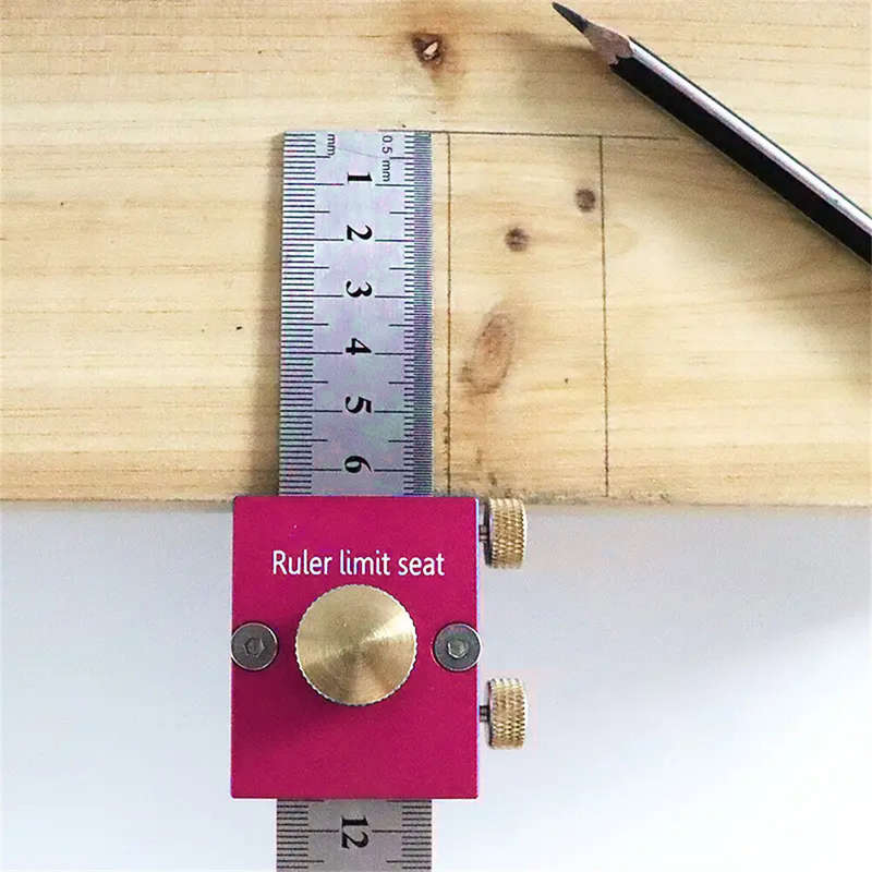 30cm Scribing Ruler with 90 Degrees Scale High Precision Measuring and Marking Gauge Woodworking Ess
