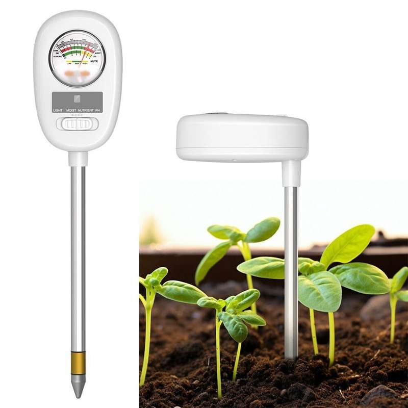 4-in-1 Multifunctional Soil Tester with Light Moisture Nutrient and PH Detection Ideal for Indoor Pl