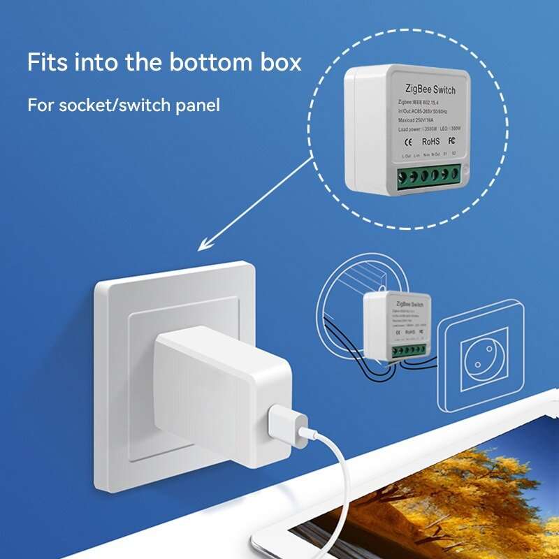 Ewelink 16A Zigbee3.0 Switch Smart Home Light Switches Module 2-Way Control Voice Control with Alexa