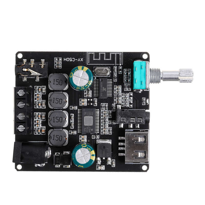 C50H TPA3116D2 2x50W AUX + bluetooth 5.0 HIFI Digital Power Stereo Amplifier Board AMP Amplificador
