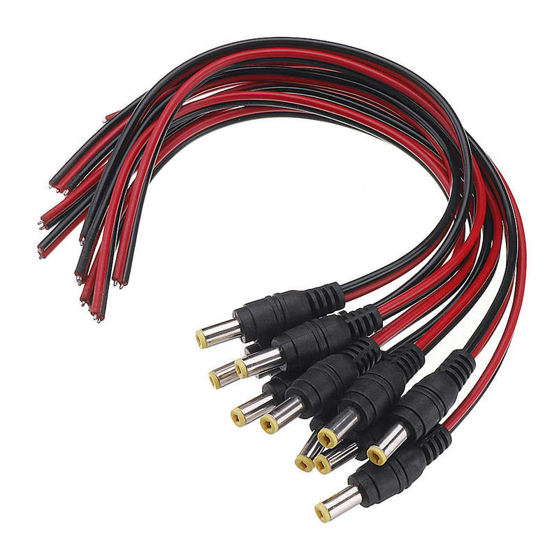 Male DC Power Socket Jack Plug Wire 1Pc