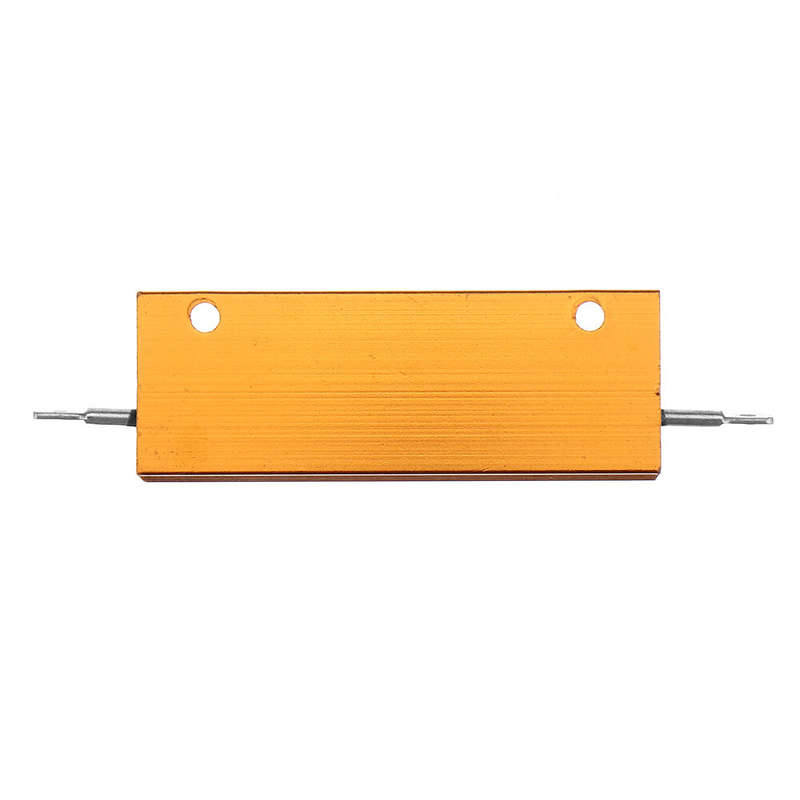 RX24 100W 8R 8RJ Metal Aluminum Case High Power Resistor Golden Metal Shell Case Heatsink Resistance
