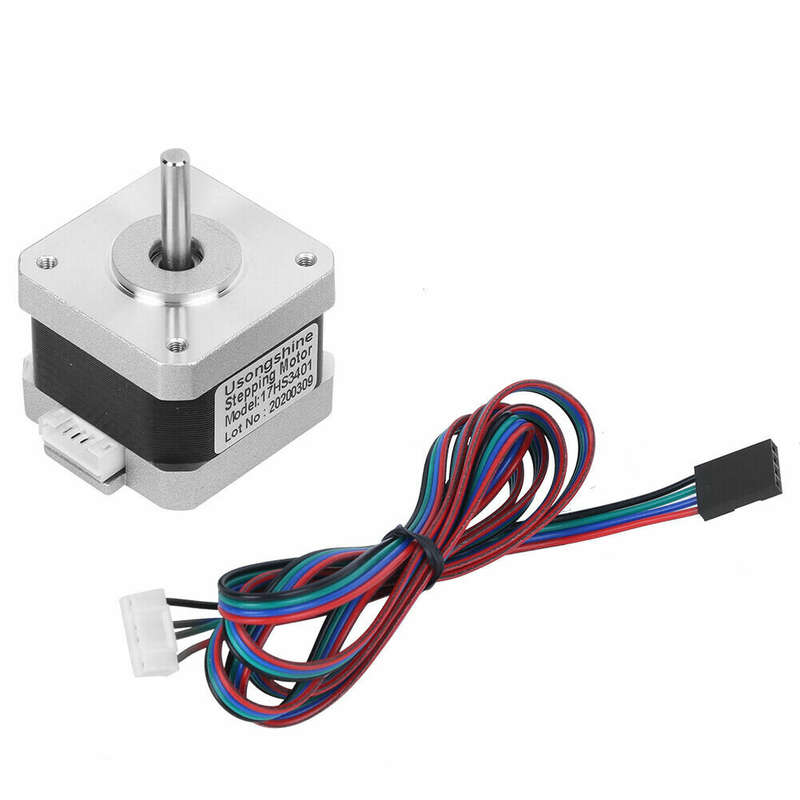 17HS3401 34mm Nema 17 Stepper Motor 42 Motor 42BYGH 1.3A 28N.cm 4-lead for 3D Printer CNC Laser Engr
