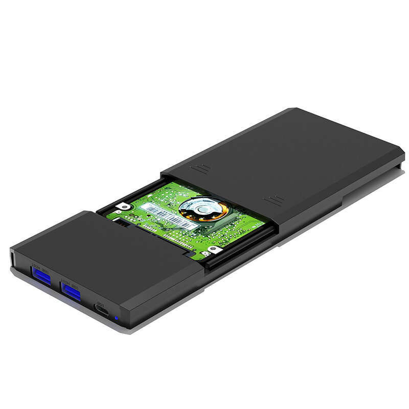 Bakeey D139 2.5inch Mobile Hard Disk Box Type-C to SATA Portable SSD Enclosure with USB3.0*2/SD/TF C