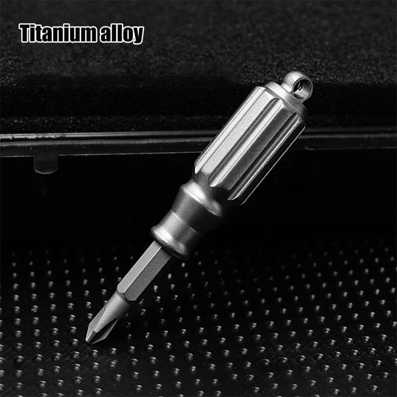 Titanium Alloy Screwdriver S2 Steel Bit High Hardness Non-Slip Tungsten Head Window Breaker Versatil