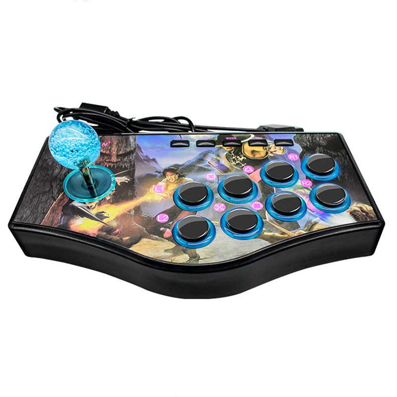 NJP308 USB Arcade Fight Stick Streets Fighting Joystick Gamepad Controller for PS3 PC Android USB PC