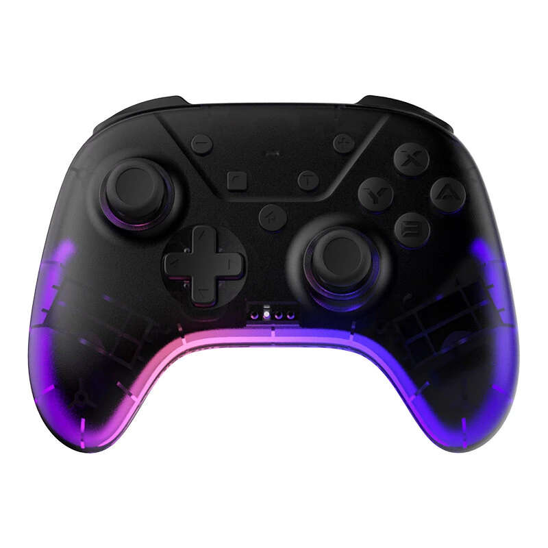 AOLION Wireless bluetooth 5.3 Gamepad Six-axis Game Controller with RGB Light Dual Vibration Motor T