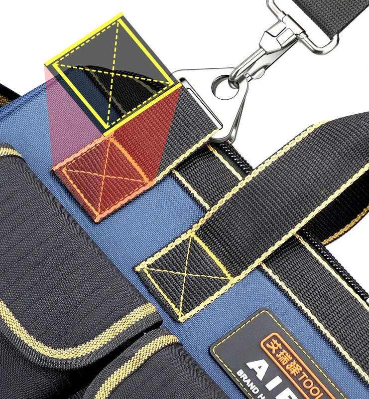 16 Inch 1680D Oxford Multifunctional Tool Bag Waterproof Wear-Resistant High Capacity Electrician St