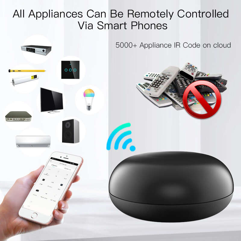 Tuya 433MHz RF Remote Control for Alexa Wifi IR RF Remote Controller Automation IR RF Lamp TV Air Co