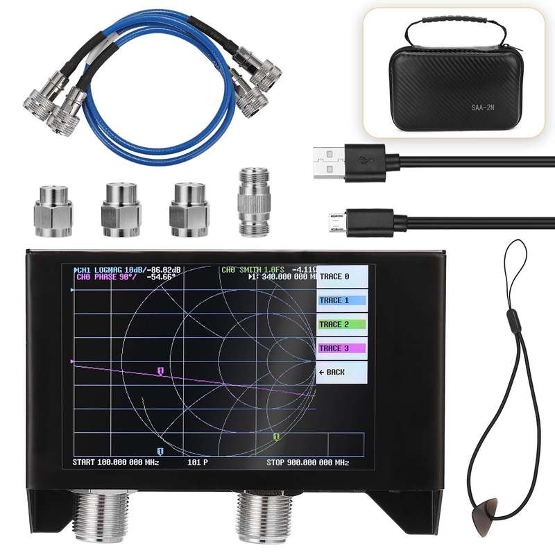 Original SAA-2N NanoVNA V2 3GHz 2.2 Version 3000mAh Battery Vector Network Analyzer Kit HF VHF UHF A