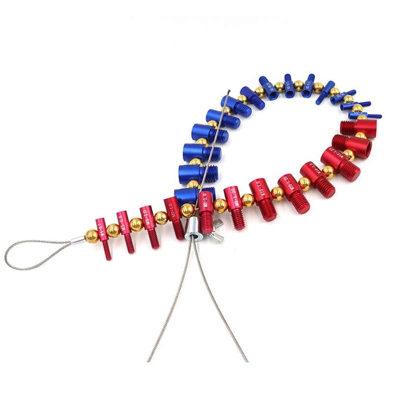 26PCS Nut and Bolt Thread Checker Detachable Nut and Bolt Size Gauge Thread Gauge Suitable for Detec