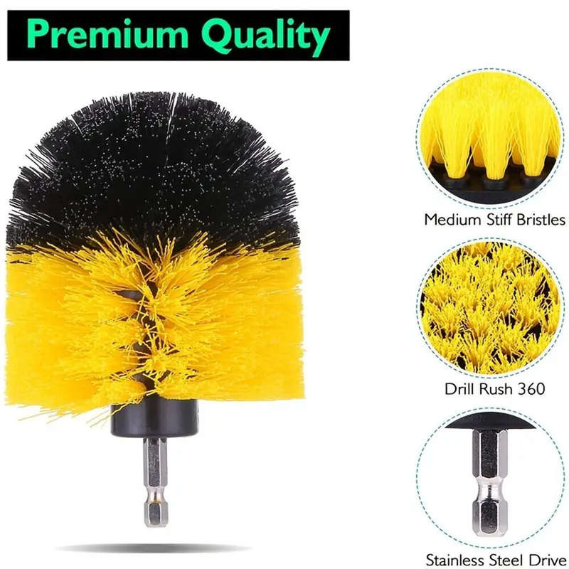 5PCS Drill Brush and Power Scrubber Set Versatile Cleaning Solution with Extendable Attachment High