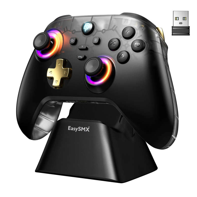 EasySMX D05 Tri-mode Wireless Gaming Controller with Hall Effect Joysticks and Triggers 1000Hz Polli