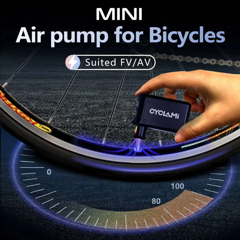 CYCLAMI A2 100PSI Mini Electric Bicycle Air Pump Universal Automatic Rapid Inflation Overheat Protec