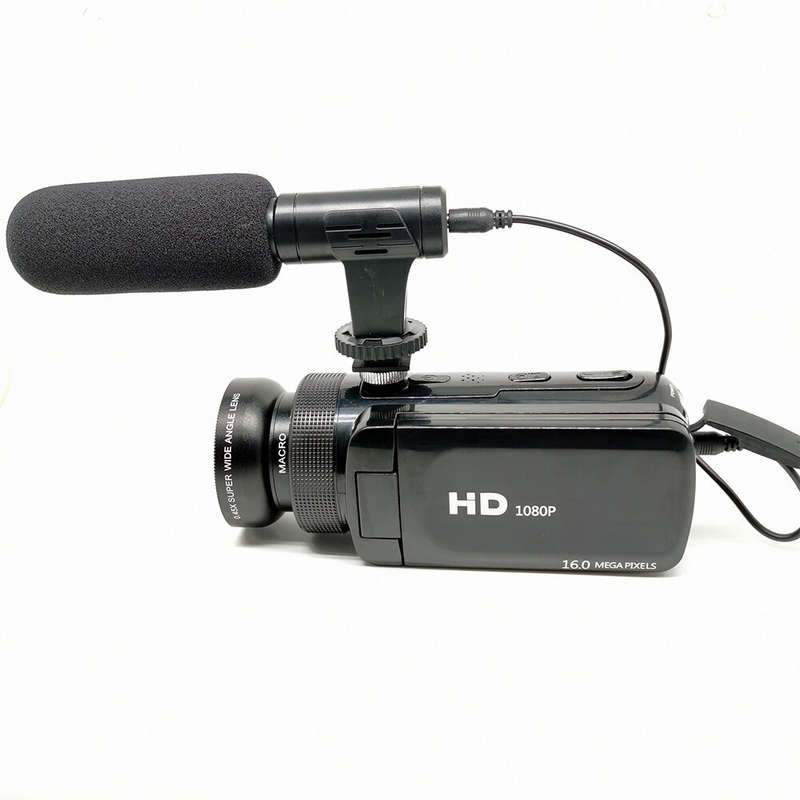 D100 1080P HD Digital Camera 16 Million Pixel Handheld DV Camcorder with Microphone Wide-angle Lens