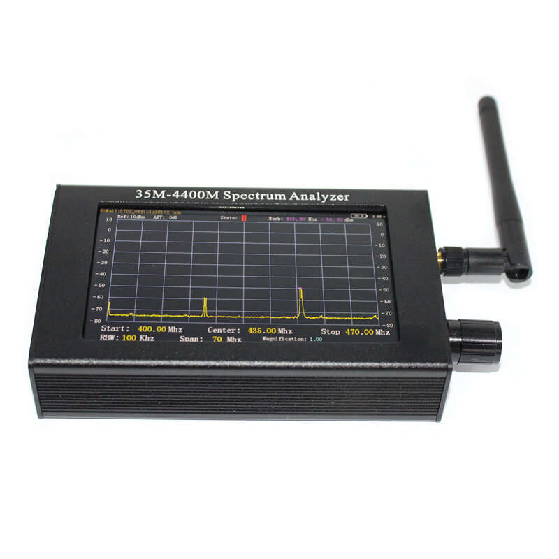 35M-4400MHz Spectrum Analyzer 4.3 inch LCD TFT Screen Handheld Simple Spectrum Analyzer Measurement