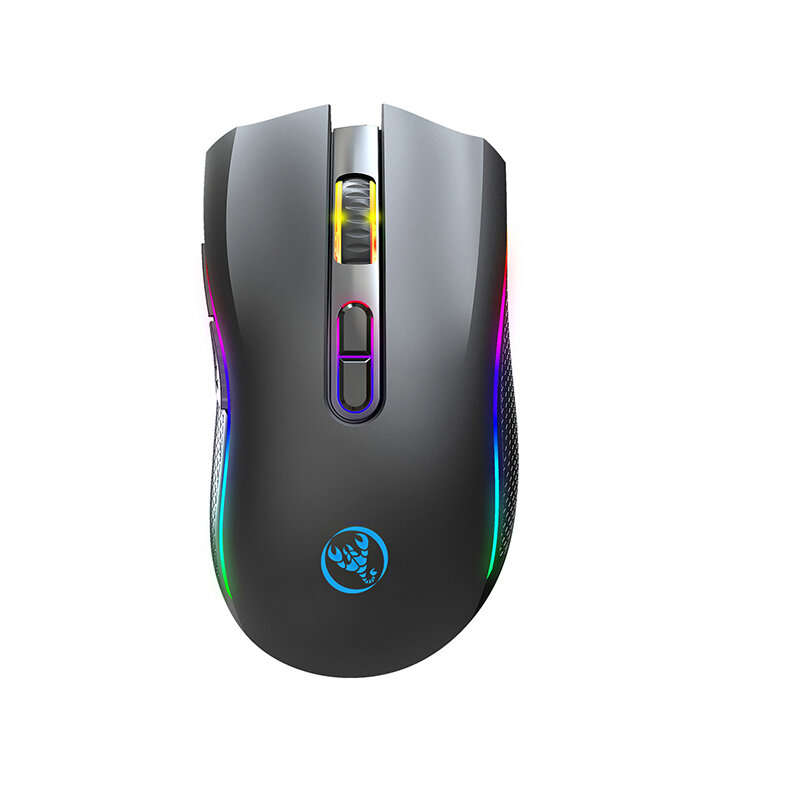 HXSJ T69 2.4G Wireless Gaming Mouse with RGB Lighting 1000-4800DPI Type-C Rechargeable 650mAh 8 Butt