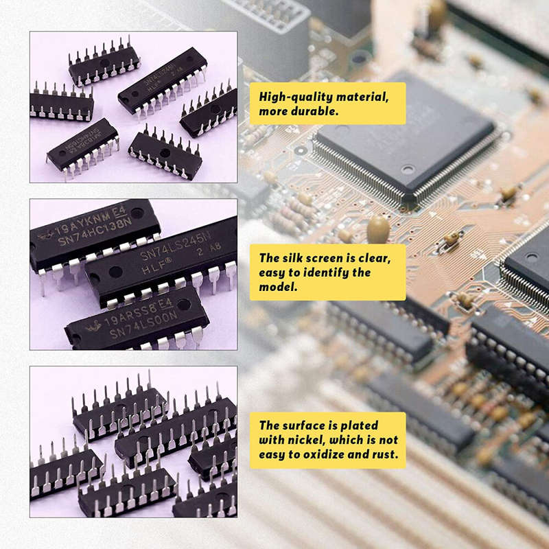 40Pcs 20 Different Types 74HCxx and 74LSxx Series L0gic IC Assortment Kit with Container Low-Power S