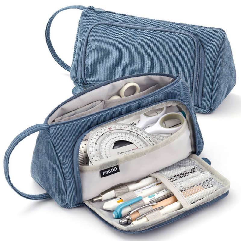 Angoo Pencil Bag Pen Case Large Capacity Marker Holder Pouch Stationery Organizer with Zipper for Sc