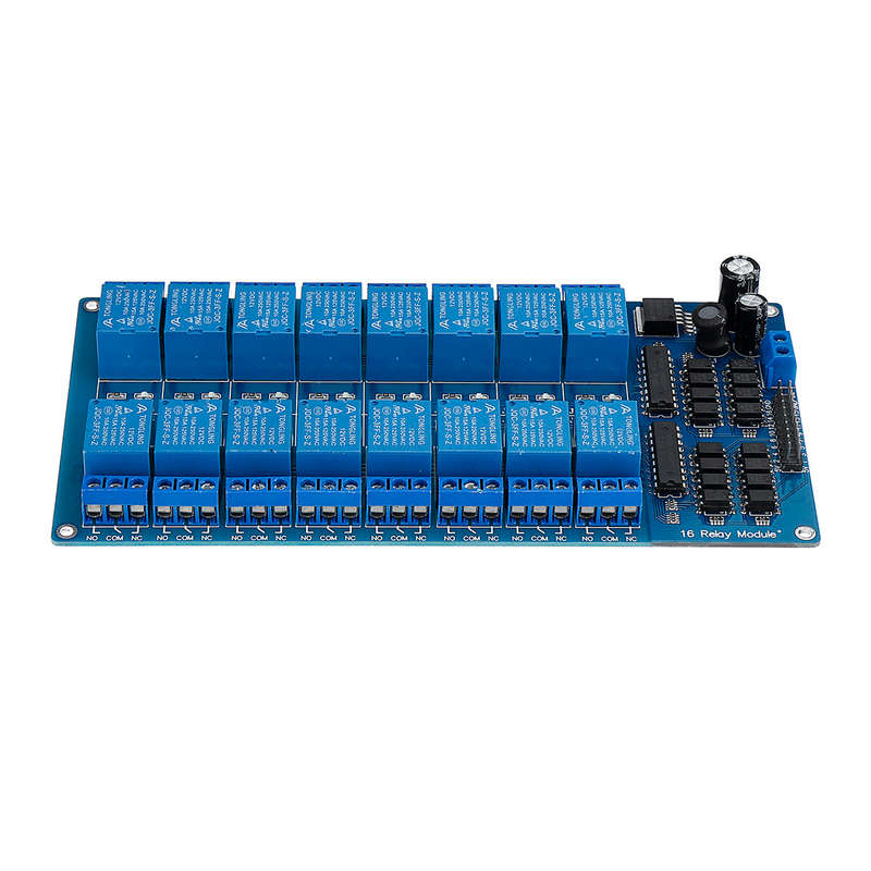 2Pcs 12V 16CH Channel Relay Module With Optocoupler For PIC AVR DSP ARM