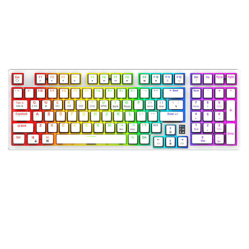Readson H98 97 Keys Tri-mode Mechanical Gaming Keyboard Hot Swappable RGB Backlit OEM Profile Type-C