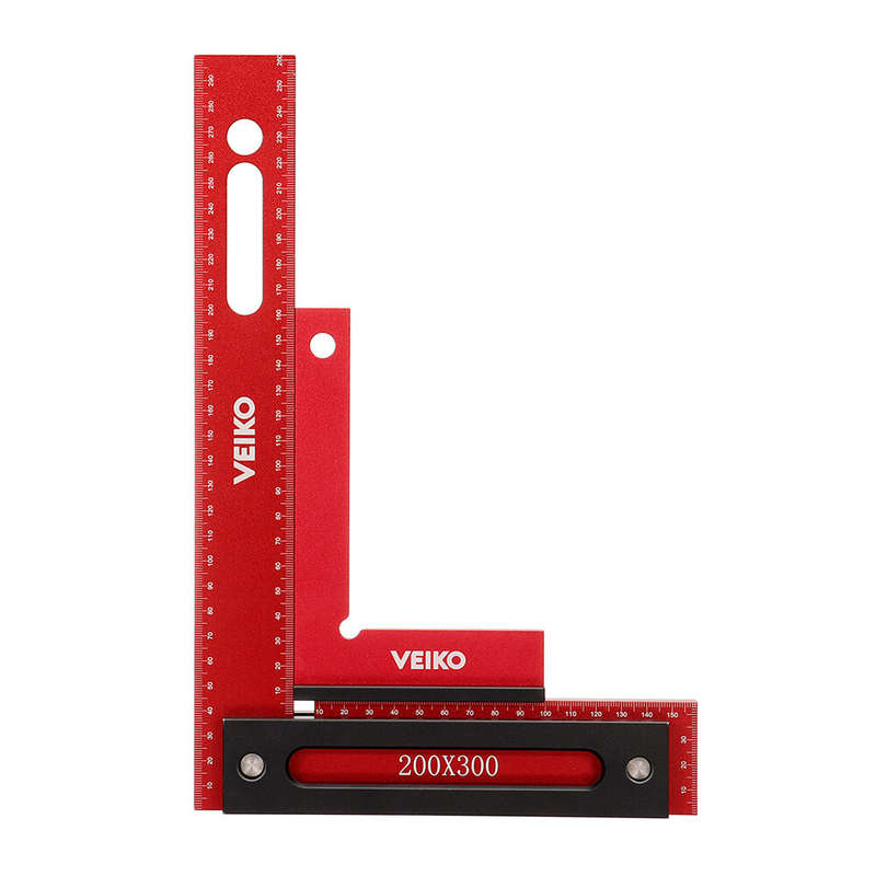 VEIKO Aluminum Alloy 150X100MM Square Ruler 90 Degree Right Angle Ruler With Solid Wide Base Check T