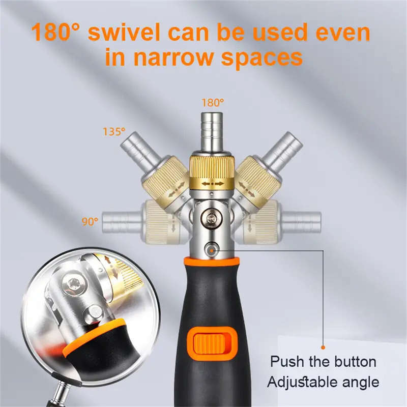 10 In 1 Hidden Batch Head Visseuse Multi-angle Ratchet Screwdriver Set Multi-function Screw Driver K