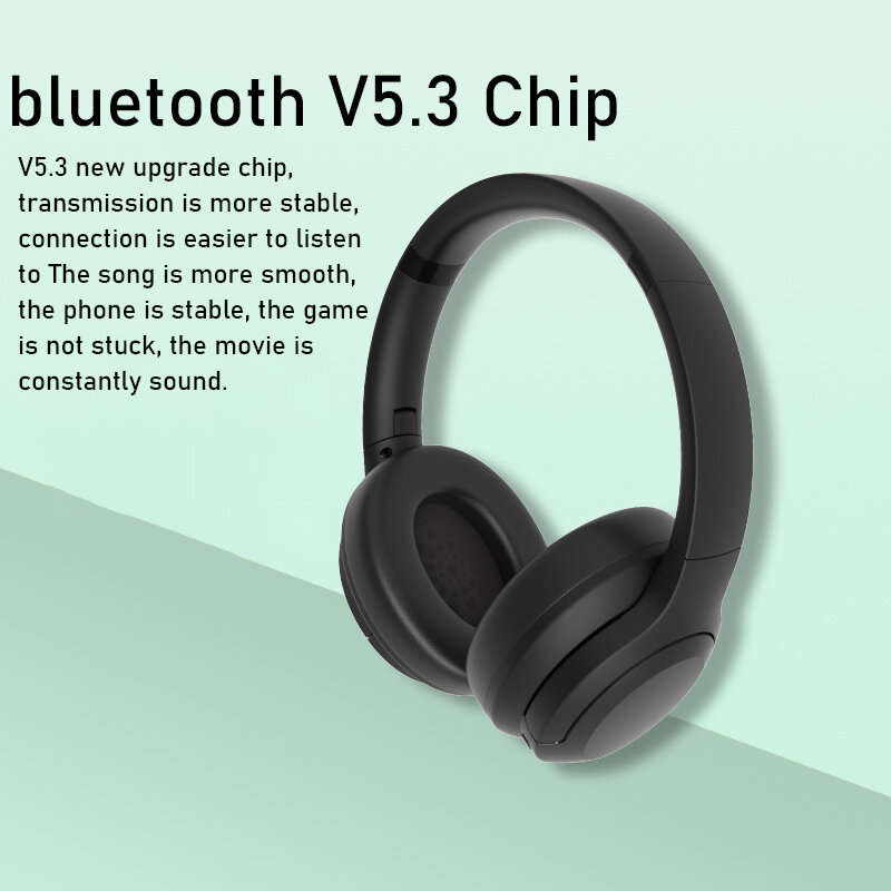Q7 Wireless bluetooth 5.3 Earphone HiFi Stereo Bass ANC Noise Cancelling Sweatproof Sports Headphone