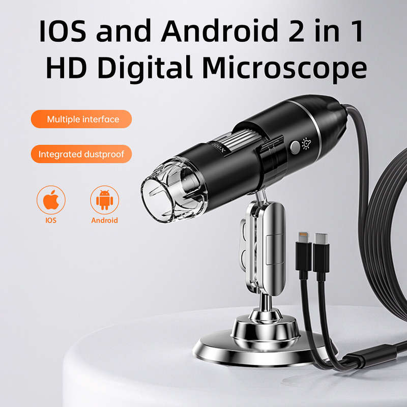 INSKAM 321-p 1600X 2MP Digital Microscope Hand Held Adjustable Microscope Electronic Camera 8 LED Ma