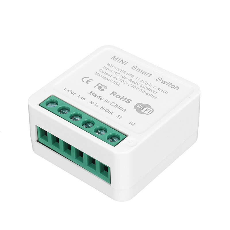 5Pcs 16A Mini Smart Wifi DIY Switch Support 2 Way Control Smart Home Automation Module Work with Ale