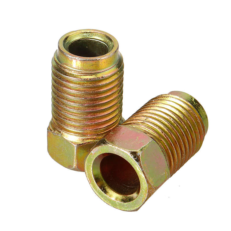 25x Male+25x Female M10 Copper Brake Pipe Fittings Metric Nuts For 3/16" Tube