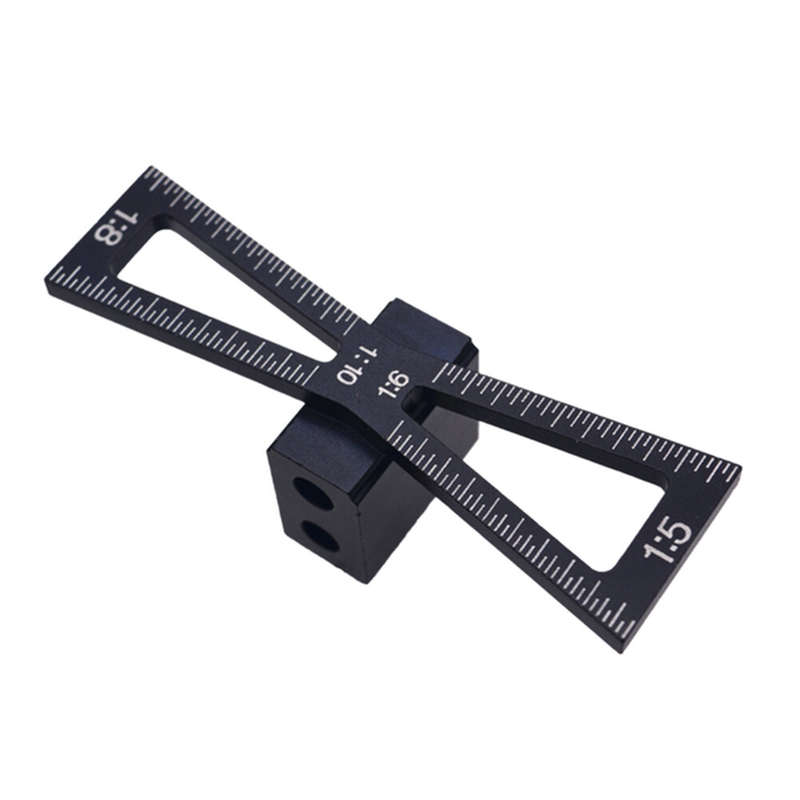 Woodworking Dovetail Marker Aluminum Alloy Dovetail Marking Template Marking Ruler Gauge