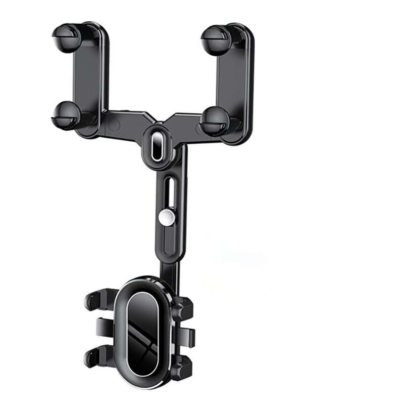 Car Rearview Mirror Bracket Extendable 360 Rotating Multifunctional Phone Mount for Navigation Rever