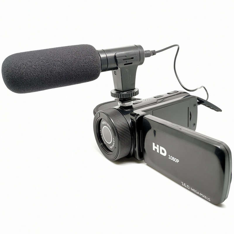 D100 1080P HD Digital Camera 16 Million Pixel Handheld DV Camcorder with Microphone Wide-angle Lens