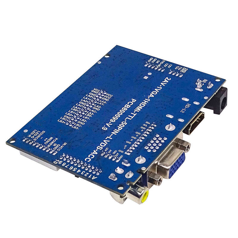 LCD Display TTL LVDS Controller Board HDMI VGA 2AV 50PIN for AT070TN90 92 94 Support Automatically V