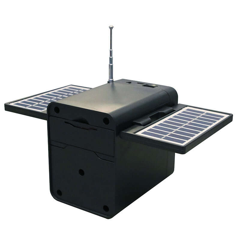 Solar Charging Emergency FM Radio Multifunctional BT Speaker Support TF Card/U-Disk for Outdoor Camp