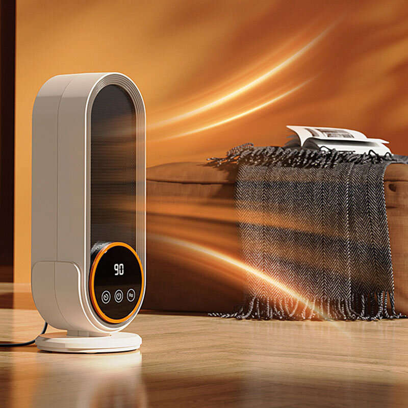 1200W Remote Control Electric Heater Portable with LED Disaplay Desktop Fan Heater Ceramic Heating W