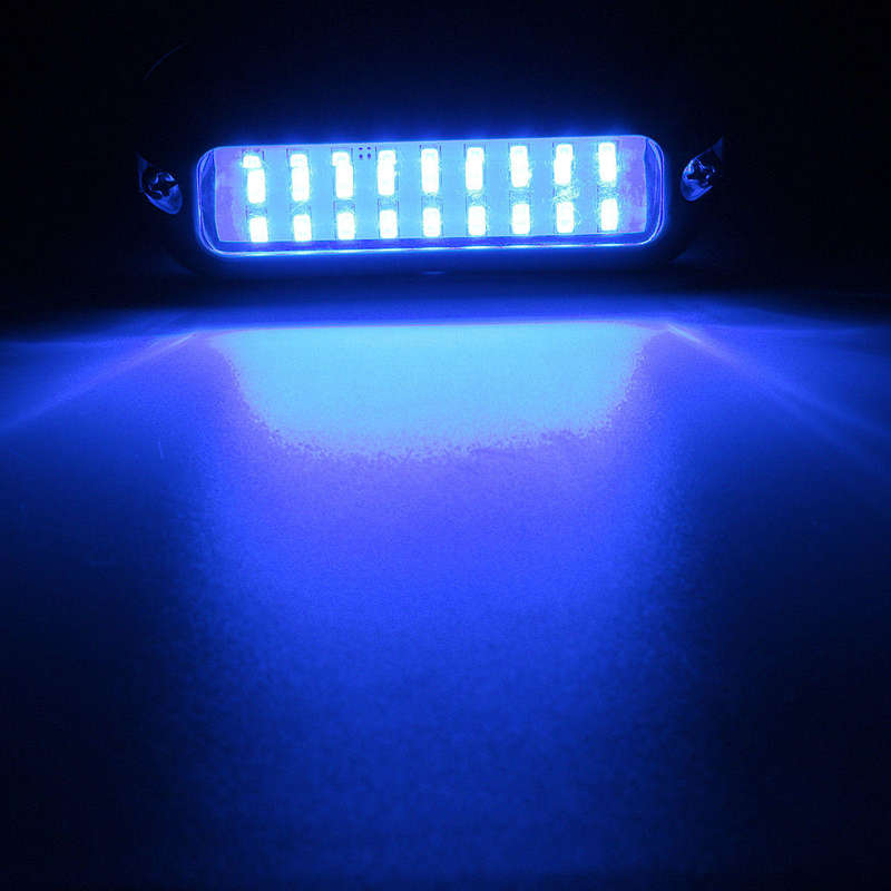 12V 50W 27Led 316 Stainless Steel Boat Transom Lamp Underwater Pontoon Marine Lights For Boat