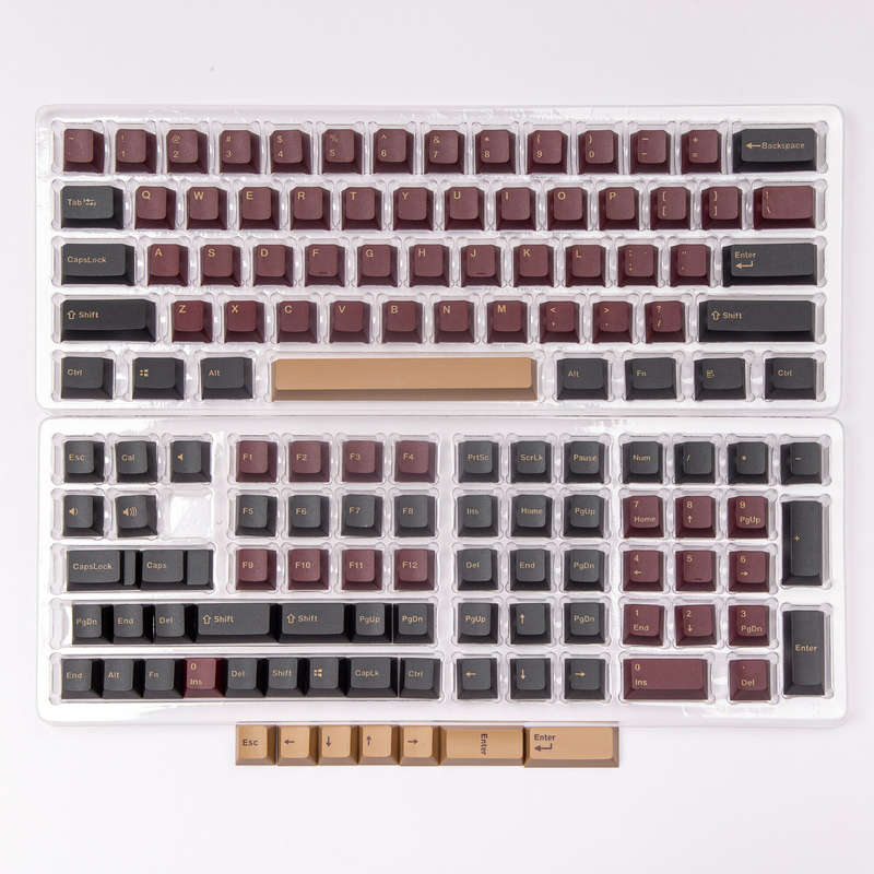 GMK Red OEM Profile Keycap 135 Keys Mechanical Keyboard DIY Custom PBT Double Shot 61 60 Black Retro
